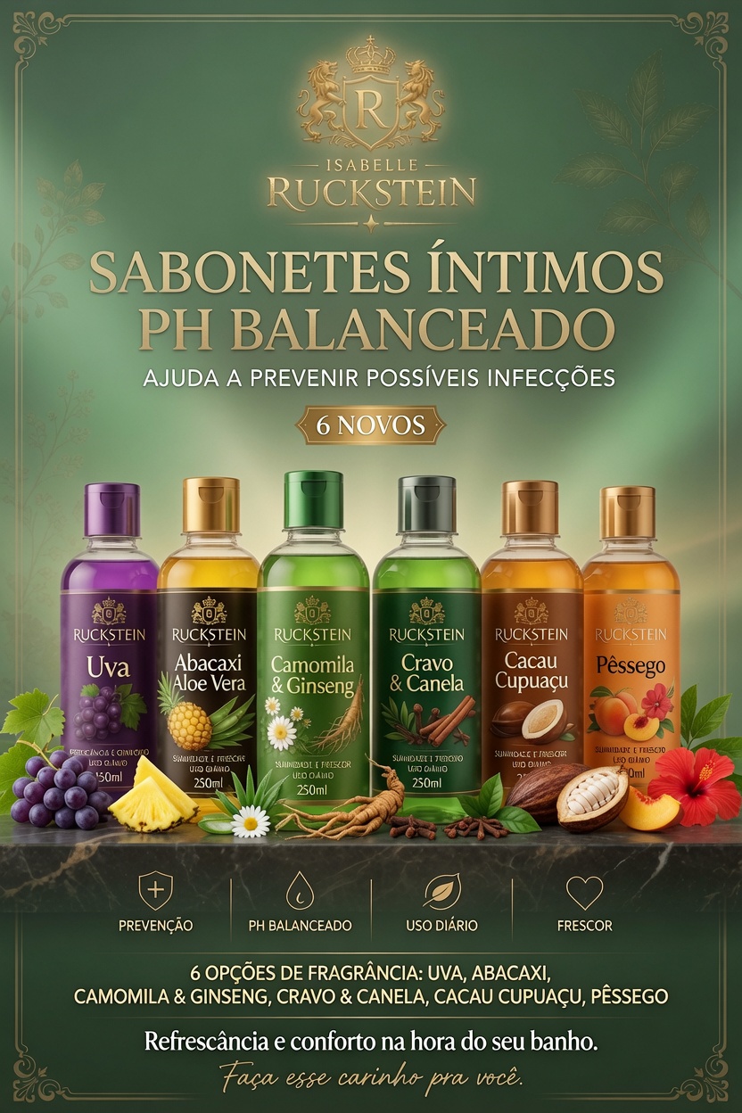 Sabonetes Íntimos PH Balanceado (6 Fragrâncias)