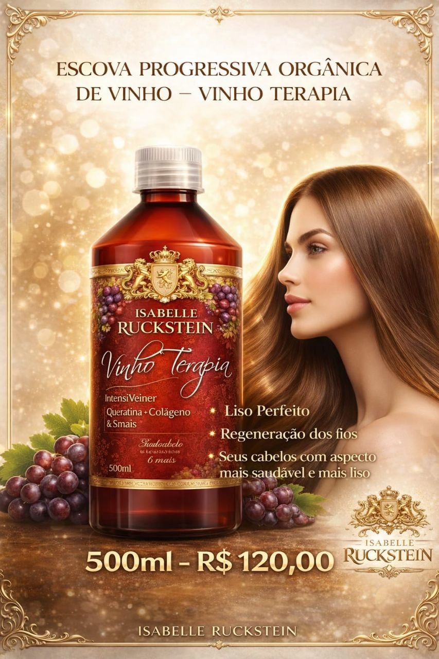 Escova Progressiva Orgânica Vinho Terapia